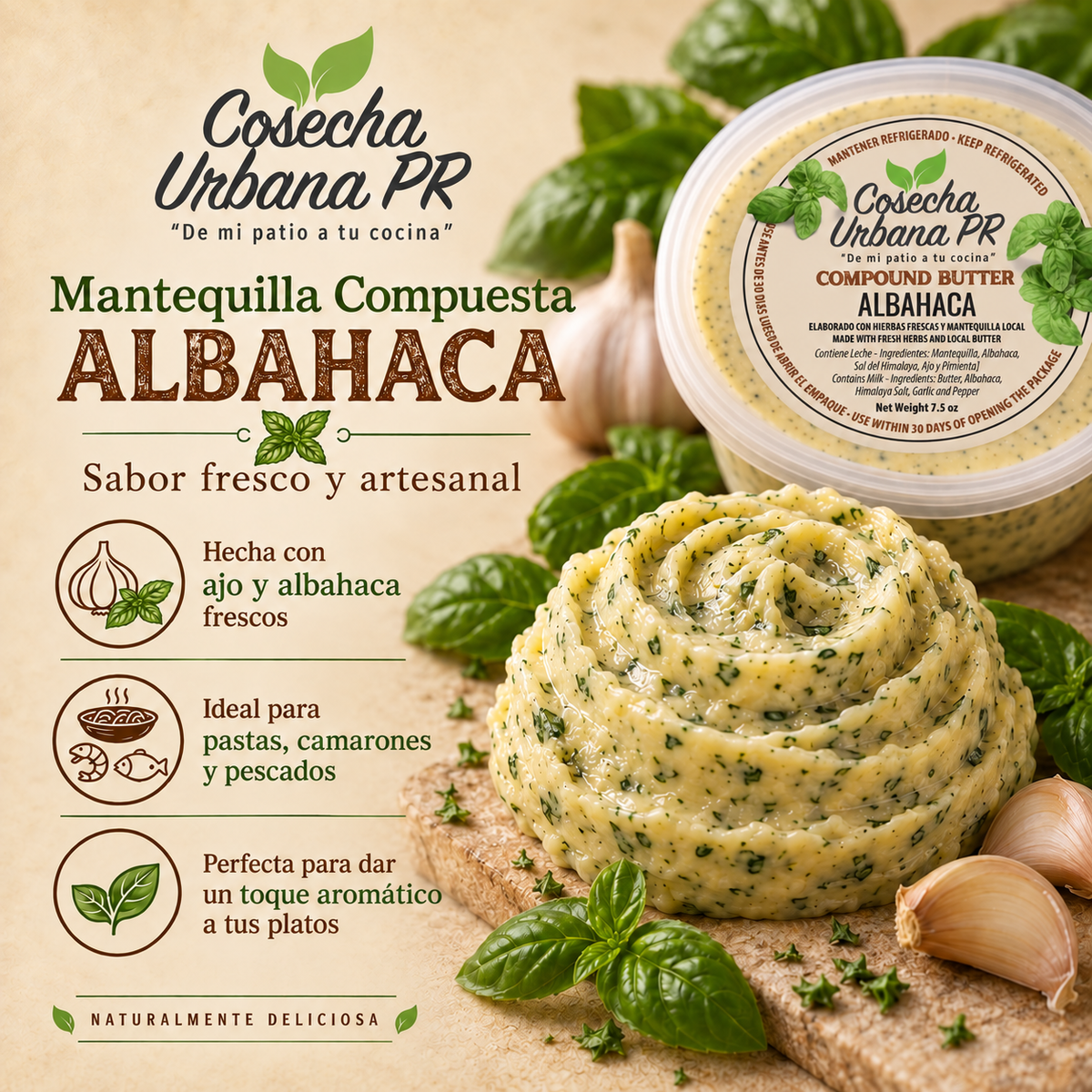 Mantequillas Albahaca